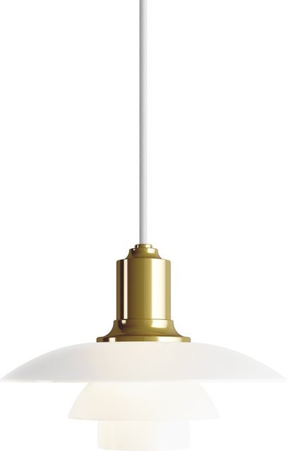Louis Poulsen PH 2 1 Pendelleuchte in Gold/Messing und Weiß, dimmbar, LED, Metall - Bild 1