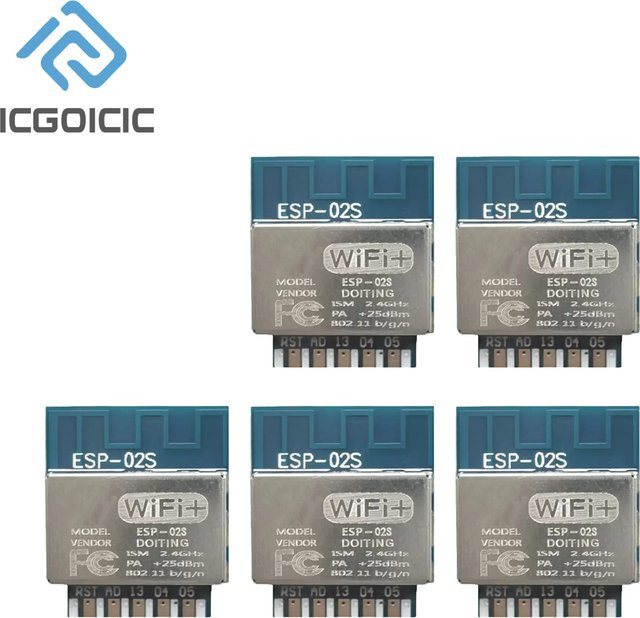 ESP-02S Wi-Fi-Modul ESP8285 mit goldenem Fingerpaket für transparente drahtlose Übertragung, kompatibel mit ESP8266 von SZYTF - Bild 1