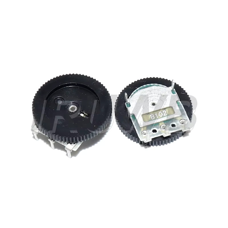 10 Stück Lautstärkeschalter-Scheiben B102 B502 B103 B203 B503 B104 für Radio MP3/MP4 Single Gear Dial Potentiometer in Schwarz von IRUWB - Bild 2