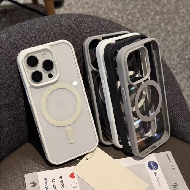 Ricestate Transparente Magnetische Handyhülle für iPhone kompatibel mit MagSafe für kabelloses Laden - Bild 1