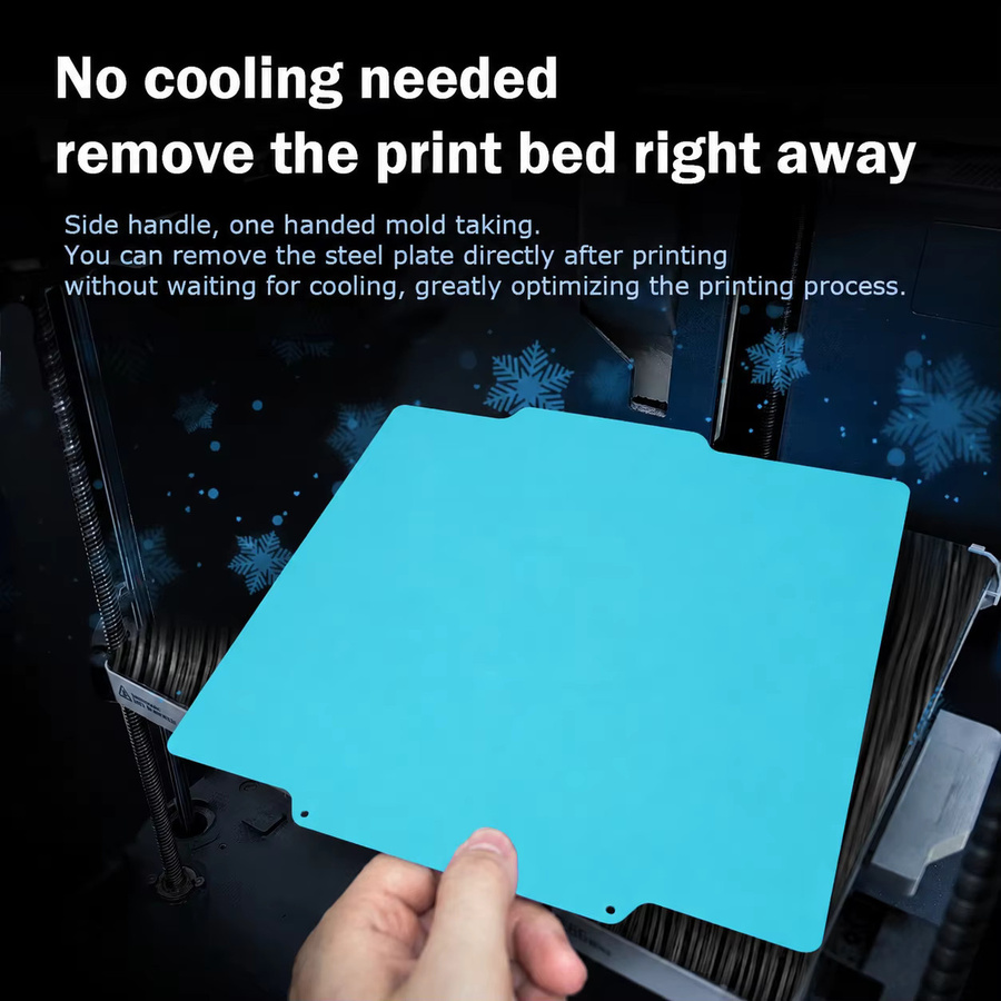 Flashforge Kaltbauplatte für Creator 5 und 5 Pro mit beidseitigem Druck und hoher Haftung in Blau - Bild 2