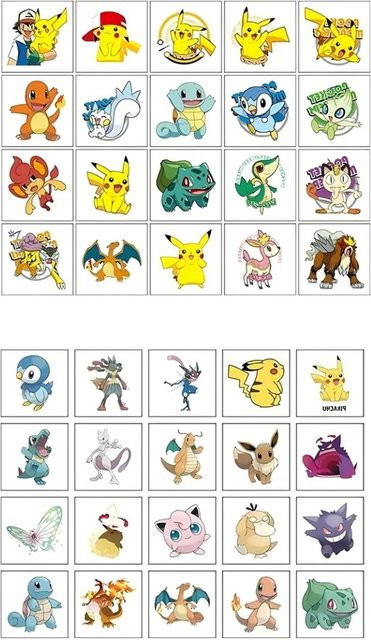 Bandai Pikachu Aufkleber, 20-teiliges Set, multicolor - Bild 1