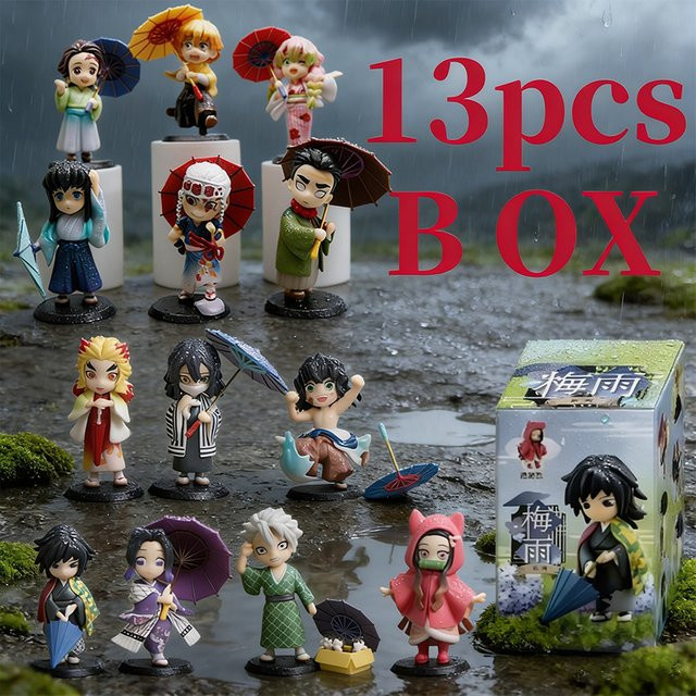 Bandai Demon Slayer Plum Rain Serie, Action-Modell Spielzeug, 13-teiliges Set - Bild 1