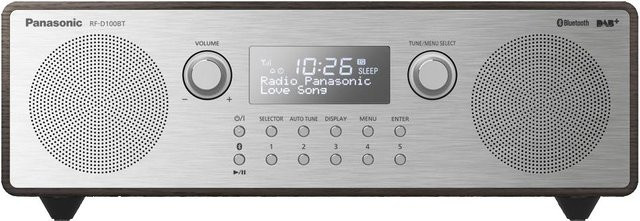 Panasonic RF-D100BTEGT Tischradio mit DAB+, UKW, Bluetooth und AUX in Silber und Braun - Bild 1