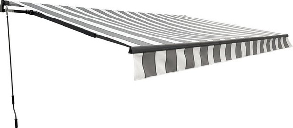 Garden Pleasure Gelenkarmmarkise aus Polyester in Grau-Weiß mit B/H/T: 250 x 20 x 395 cm