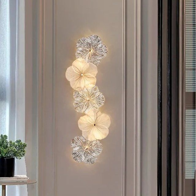 Claeted Französische Wandleuchte Blumen-Design für Wohnzimmer und Schlafzimmer - Bild 1