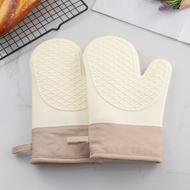 Hitzebeständige Ofenhandschuhe aus Silikon von Household supplies MH, rutschfest und ideal für Backofen oder Mikrowelle - Bild 1