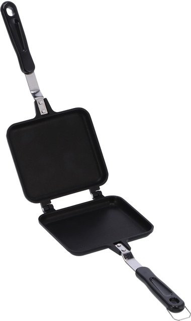 TOMTOP JMS Antihaft-Bratpfanne für Sandwich und Toast aus Aluminium, Schwarz - Bild 1