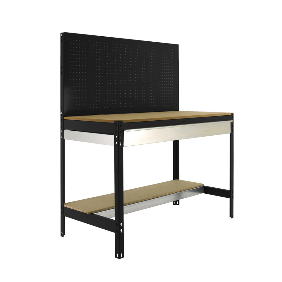 PROREGAL Werkbank Buffalo mit Werkzeugwand und Schubfach in Anthrazit, H x B x T: 84 x 150 x 61 cm, Traglast 600 kg - Bild 2