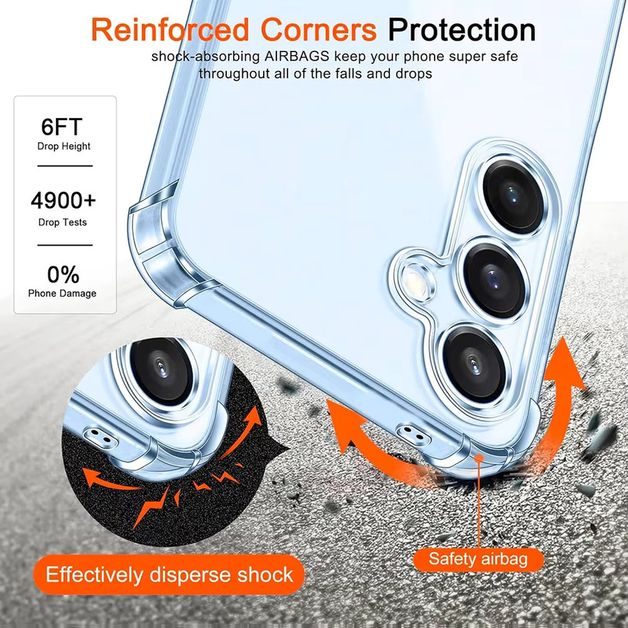Stoßfeste Silikon Soft Case für Samsung Galaxy M55 M35 C55 F55 M15 F15 M54 M05 F05 M52 M42 F62 M62 M51 in Transparent - Bild 2