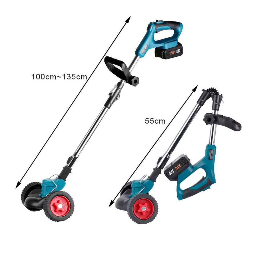 Elektrischer kabelloser Rasenmäher und Rasentrimmer für Makita LXT 18V Akku, faltbarer Handrasenmäher - Bild 5