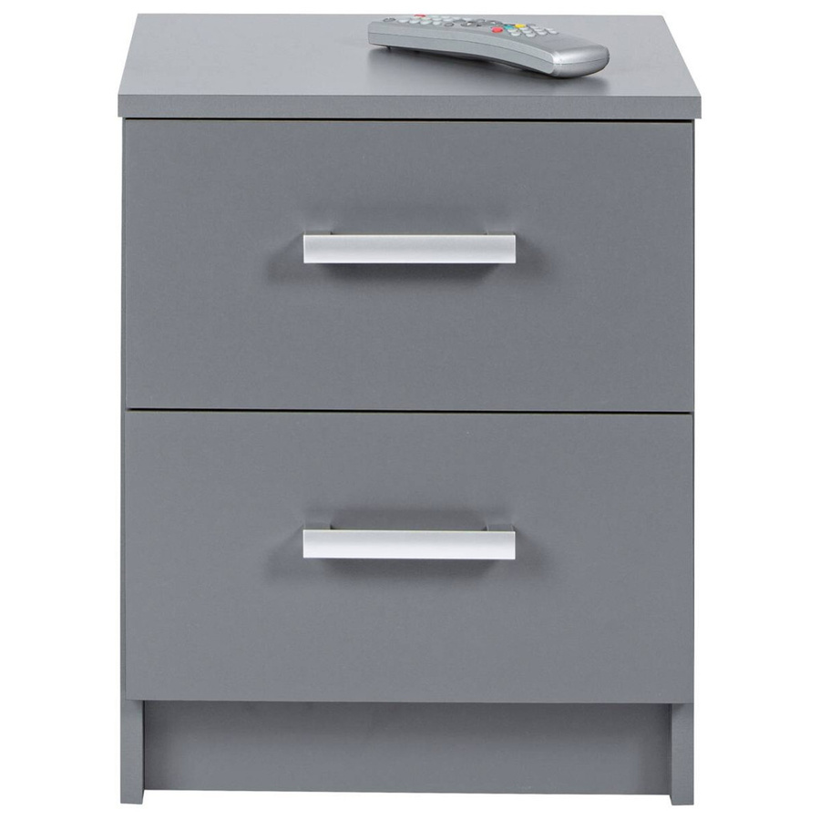 Inter Link Nachttisch Elenzio mit 2 Schubladen in Grau Anthrazit modern B/H/T: 41,2 x 50,8 x 40,0 cm - Bild 3