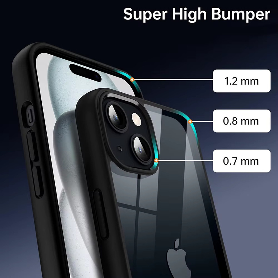 Stoßfeste Silikon-Handyhülle Candy mit klarer Rückseite für iPhone Modelle in Transparent oder Lila - Bild 3