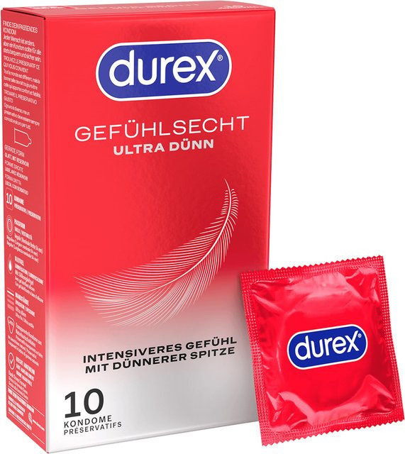 Durex Gefühlsecht Ultra dünn Kondome, 10 Stück - Bild 1