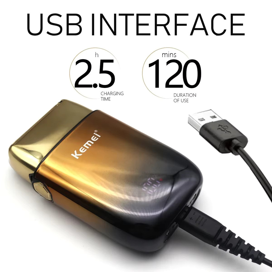 Kemei KM-TX10 Rasiermaschine für Herren, Gold - Bild 3