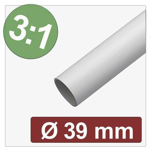 Quadrios 25CA636 Schrumpfschlauch mit Kleber Weiß 39mm 13mm Schrumpfrate 3:1 Meterware - Bild 1
