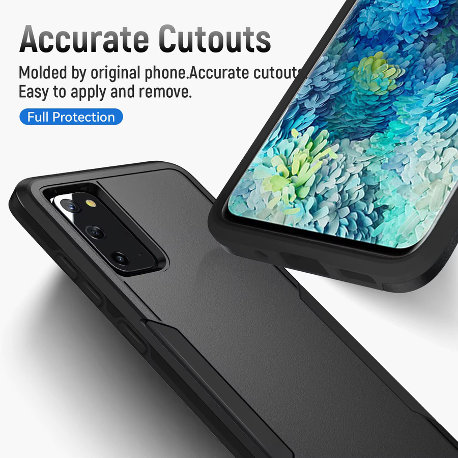 Stoßfeste 2in1 Dual-Schicht Schutzhülle für Samsung Galaxy S10 Plus in Schwarz - Bild 6