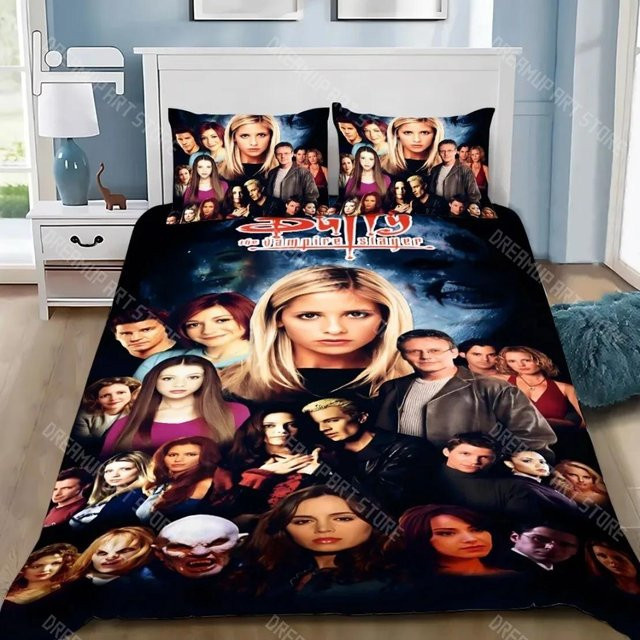 Buffy The Vampire Slayer Bettwäsche-Set mit 3D-Druck, Mikrofaser, Mehrfarbig, B/H: 90 x 200 cm - Bild 1