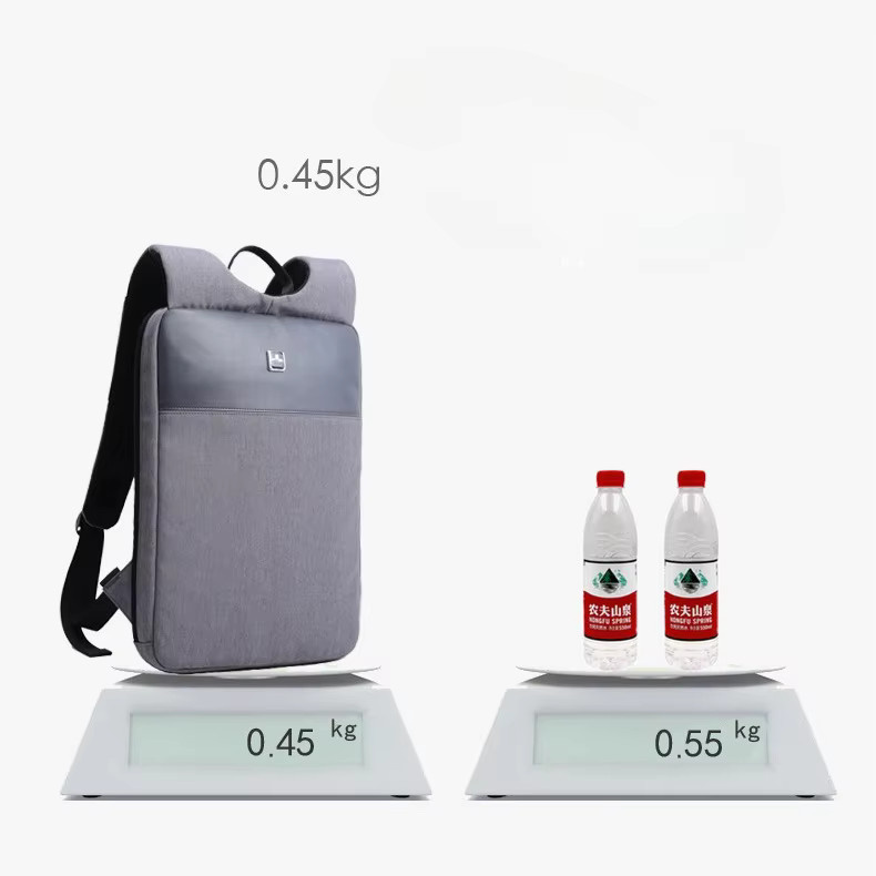 Leichter Business-Computer-Rucksack für Notebooks 14/15 Zoll in Grau von ABQP mit Anti-Spritz-Schutz - Bild 2