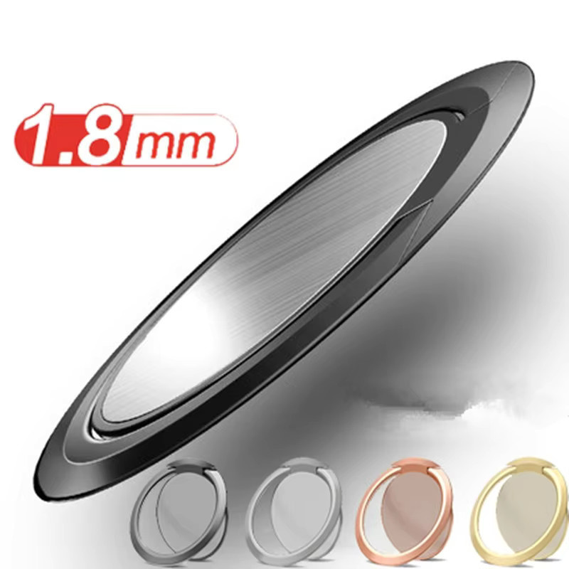 WSSHE Magnetischer Metall-Handyhalter mit 360-Grad-Drehfunktion und Fingerring in Schwarz - Bild 3