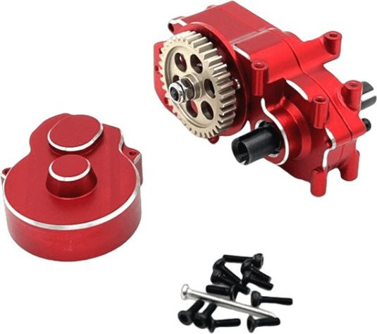 RUICHEN TECHNOLOGY Metall Upgrade Fernbedienung Auto Hinten Getriebe, 1:24, Rot - Bild 1