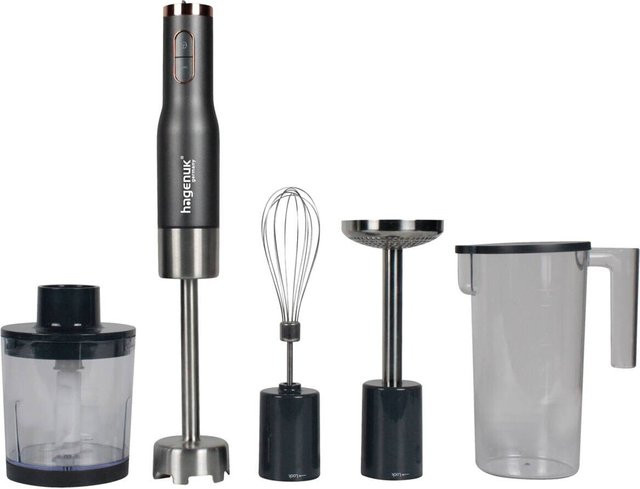 Hagenuk Stabmixer-Set ESMS-400 in Schwarz und Gold aus Kunststoff und Edelstahl mit Pulse-Funktion, B/H/T: 22 x 42 x 15 cm - Bild 1