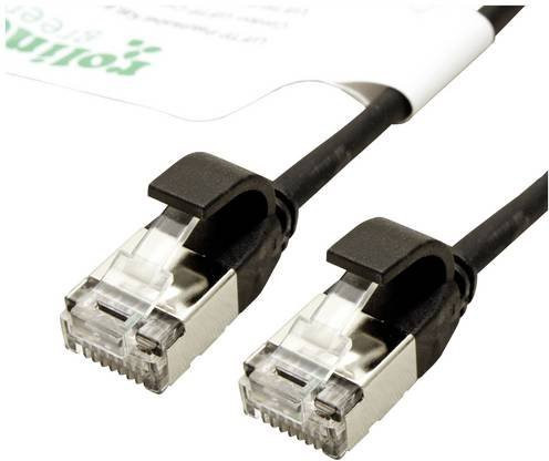 Roline Patchkabel Cat.6A U/FTP Ethernet LAN Slim Schwarz 3 m - Bild 1