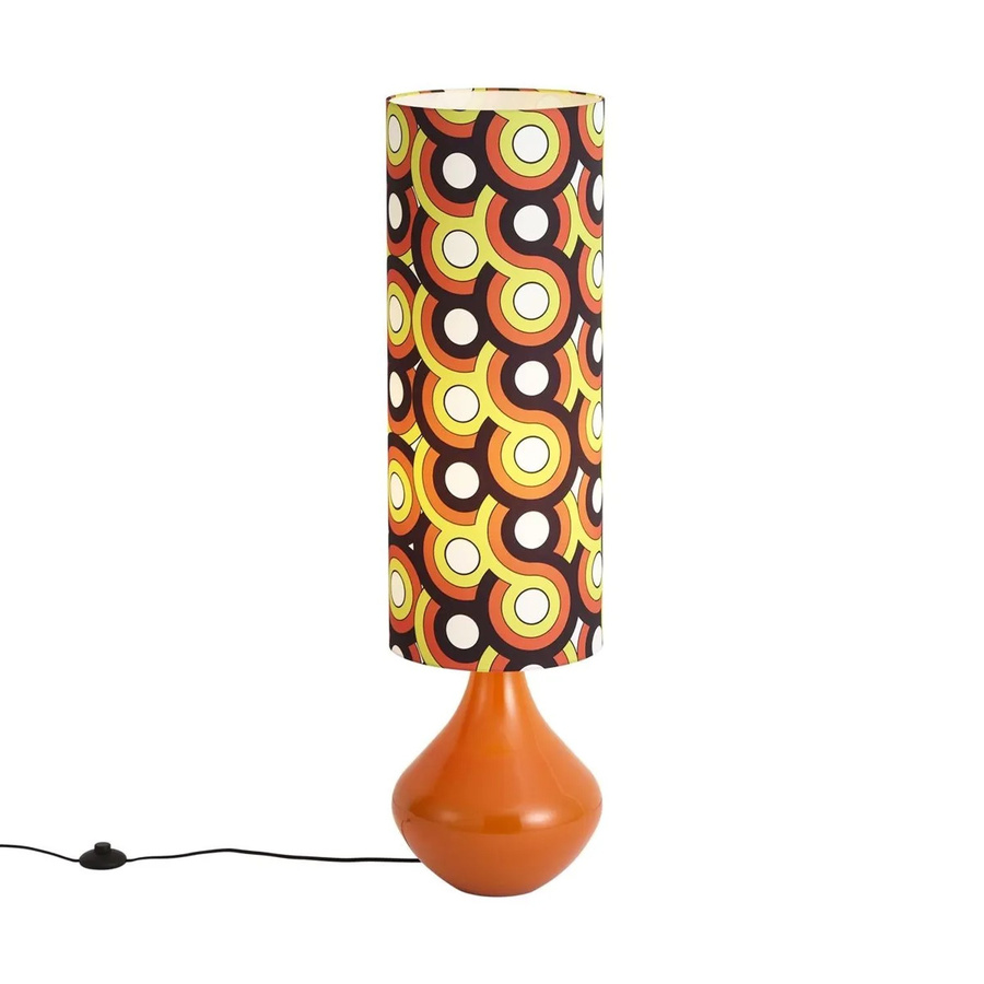QAZQA Retro Stehleuchte Mina in Orange mit Stoffschirm und dimmbarer LED-Funktion - Bild 2