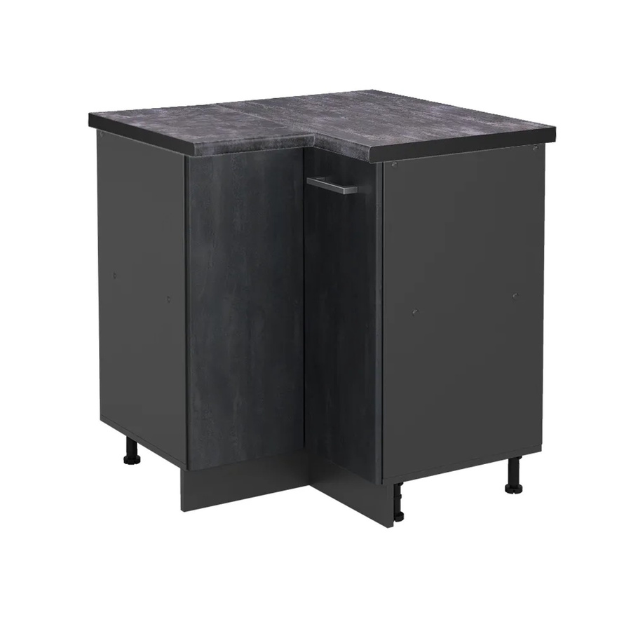 Vicco Eckunterschrank R-Line in Schwarz Beton und Anthrazit matt - Bild 2
