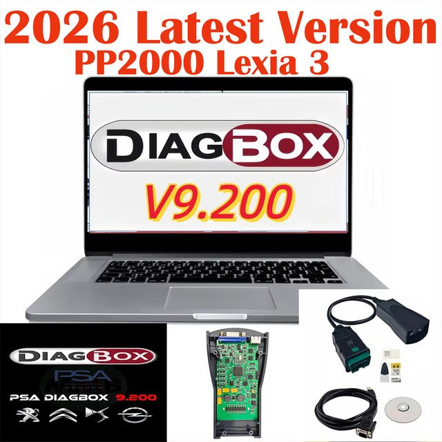 Diagbox V9.200 Lexia 3 PP2000 OBD2 Scanner für Citroen und Peugeot Diagnosegerät mit USB-C Anschluss - Bild 1