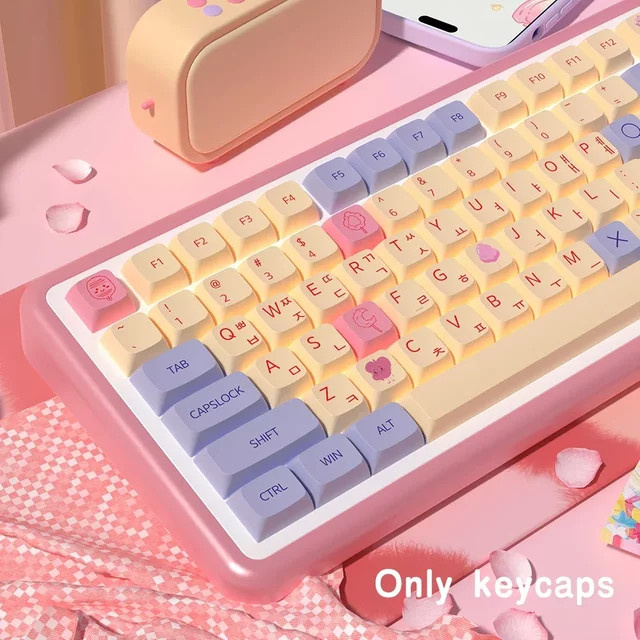 MATHEW Marshmallow Tastenkappen im XDA-Profil für mechanische Tastaturen, Multicolour, QWERTZ Nordisches Layout - Bild 1