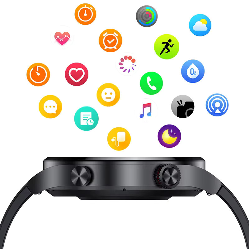 ChiBear Smartwatch, GPS, Bluetooth, NFC, Schwarz, Herren, 44 mm - Bild 6