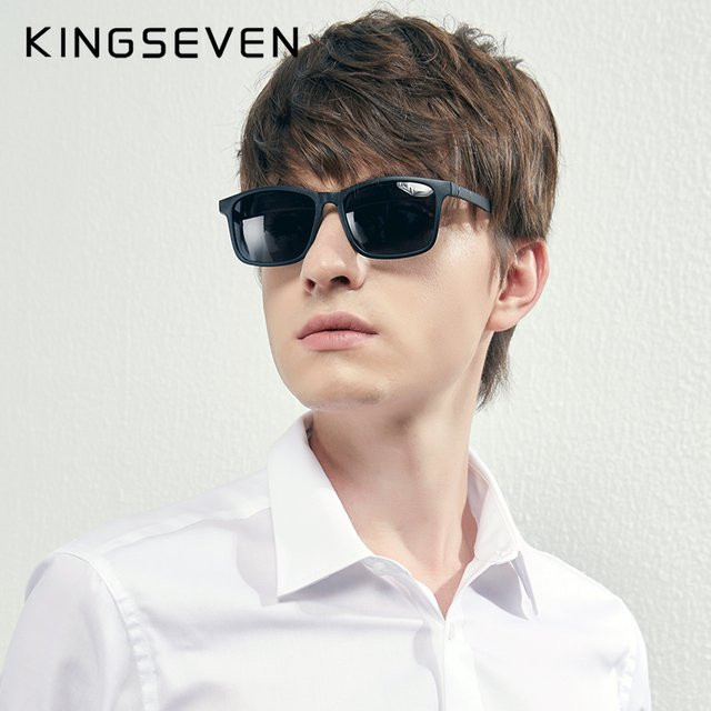 Kings even Square Sonnenbrille, TR90, Vollrand, Unisex, polarisiert - Bild 1