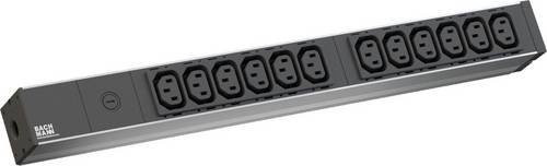 Bachmann Steckdosenleiste 19Z 1HE mit 12x C13 Anschlüssen, Schwarz, 800.3723 - Bild 1