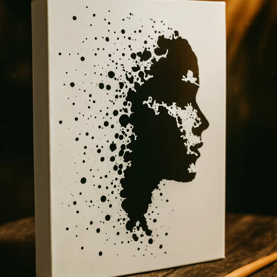 PenhuaMoban A4 DIY Schablone mit abstraktem Frauenmotiv für Wandmalerei, Sammelalbum und Papierkarten, B: 21 cm, H: 29 cm - Bild 2