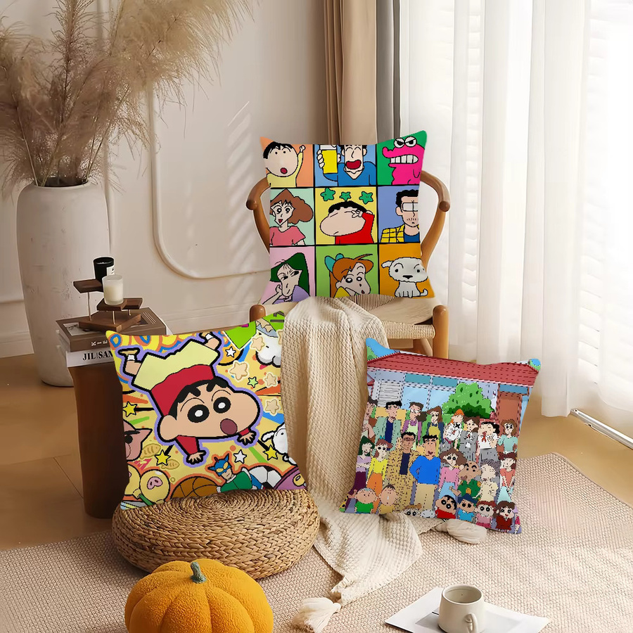 Crayon Shin-chan Kissenbezug quadratisch, Mehrfarbig, B/T: 30 x 30 cm - Bild 2