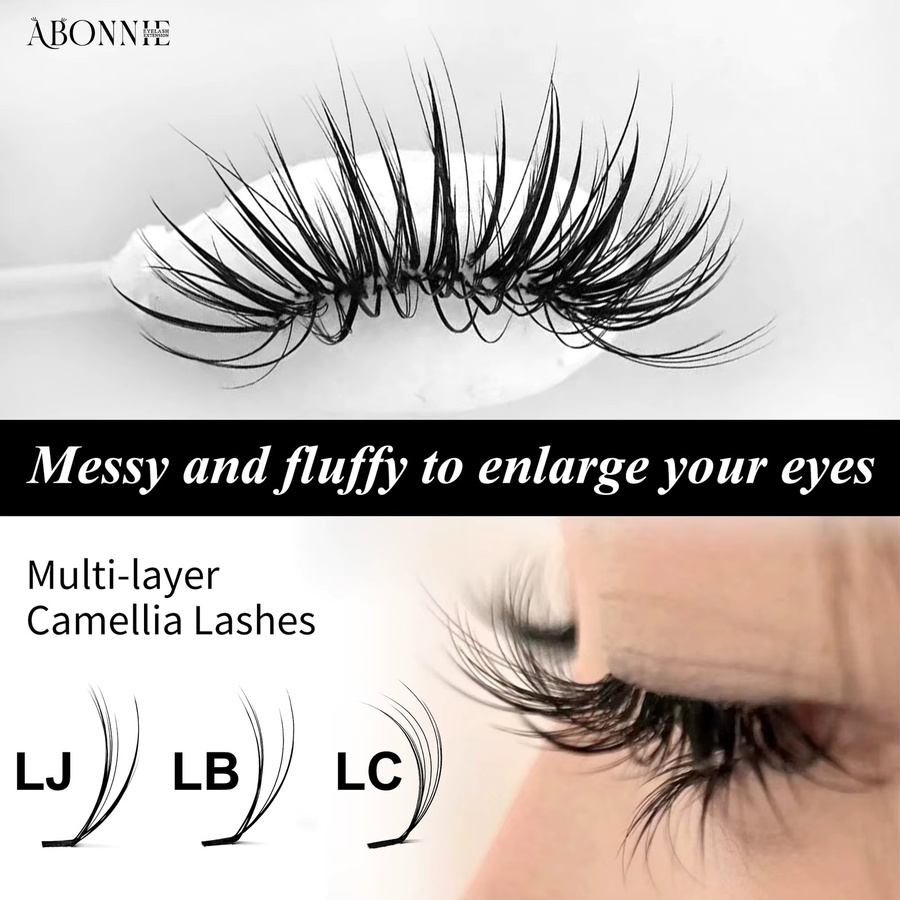 ABONNIE Kamelien-Wimpernverlängerungen, Russische Volumen-Wimpern - Bild 2