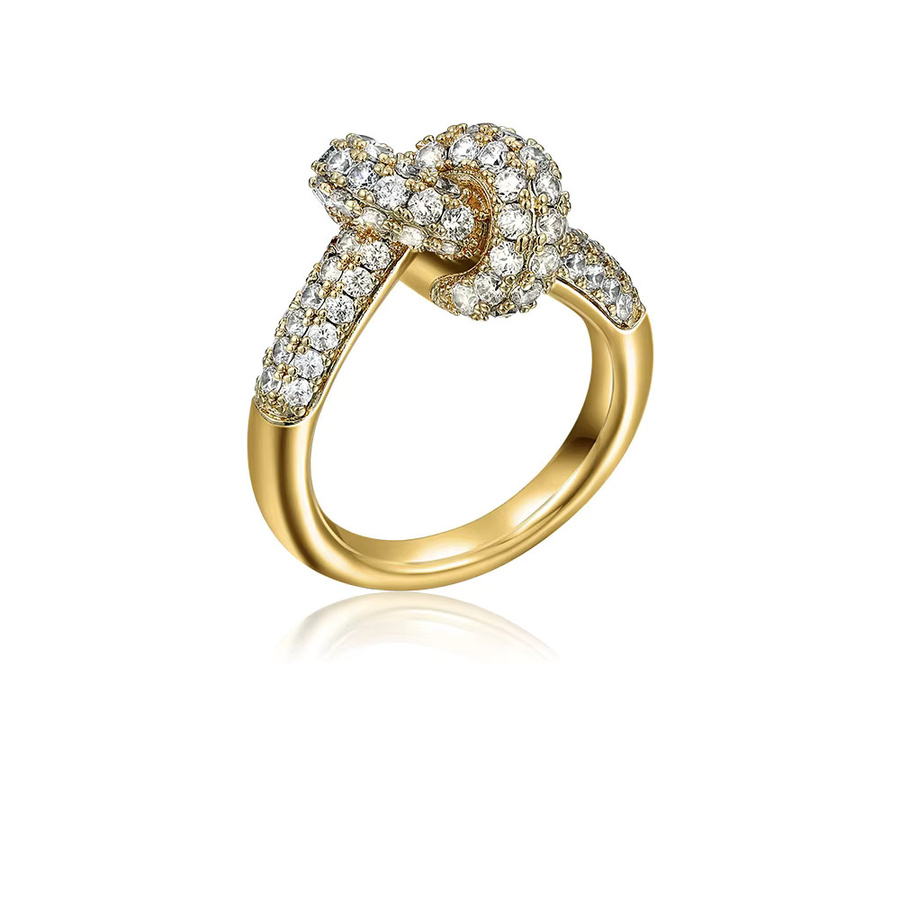 ohhaio Damenring, Knotenstil, Metall, Zirkonia, Damen - Bild 4