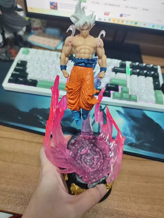 2er-Set Bandai Dragon Ball Son Goku Ultra Instinct Super Saiyajin Figur aus PVC, Multicolor, Höhe: 25 cm - Bild 3