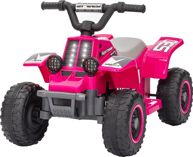 AIYAPLAY Elektro-Quad Kinderquad mit LED und Hupe Rosa Metall 1,5-3 Jahre - Bild 1