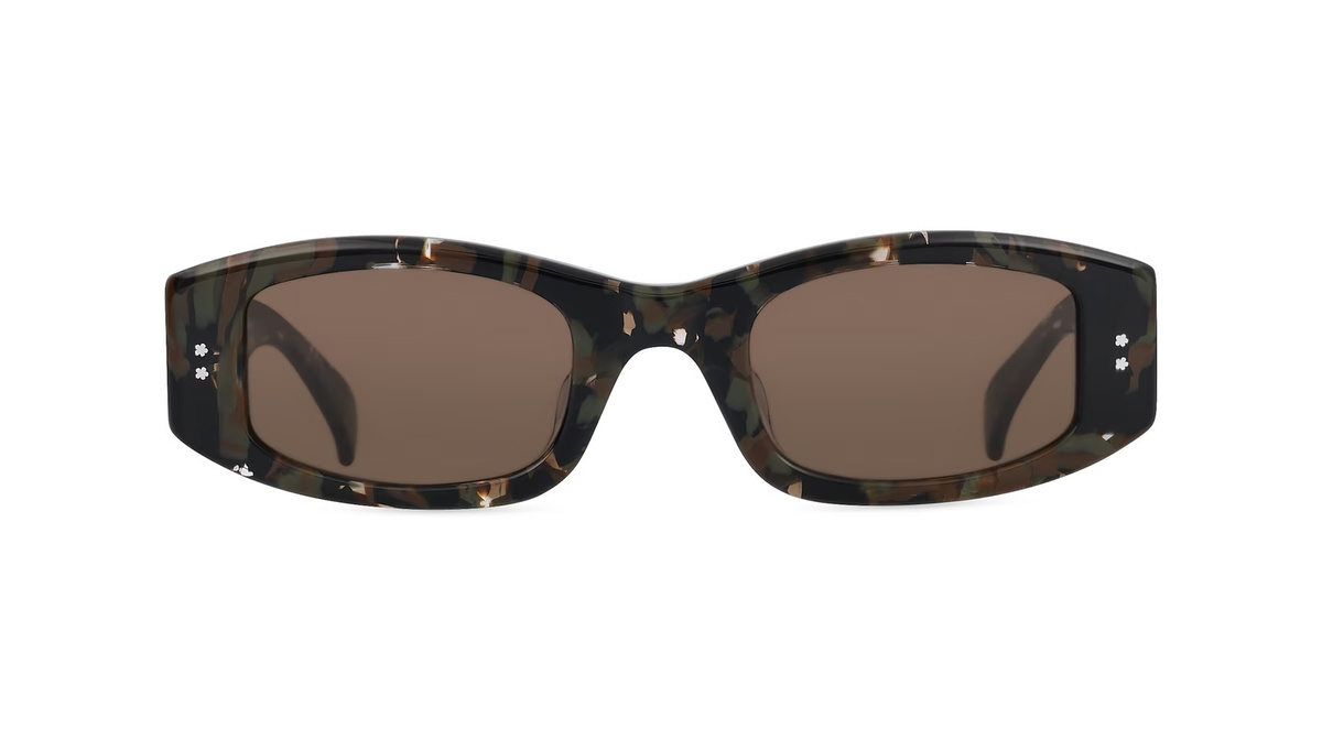 Kenzo KZ40166U Sonnenbrille, Vollrand, quadratisch, Kunststoff, Unisex, grün - Bild 1