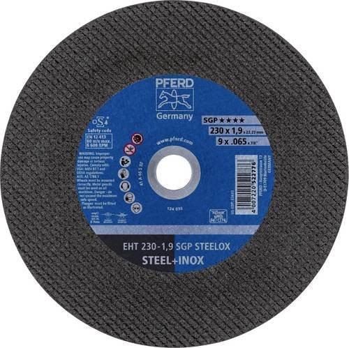 PFERD Trennscheibe EHT 230-1,9 SGP STEELOX gerade für Stahl und Edelstahl, Farbe: Grau, Durchmesser: 230 mm, Breite: 1,9 mm, Bohrung: 22,23 mm, 25 Stück - Bild 1