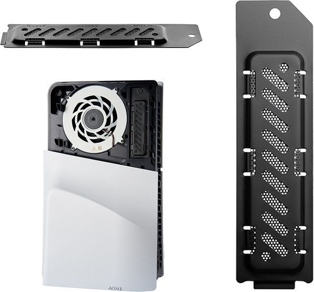 Shunmaii SSD-Kühlkörper aus Aluminiumlegierung mit Staubschutzabdeckung für PS5 Slim M.2 NVMe SSD-Erweiterungssteckplatz in Schwarz und Grün - Bild 1