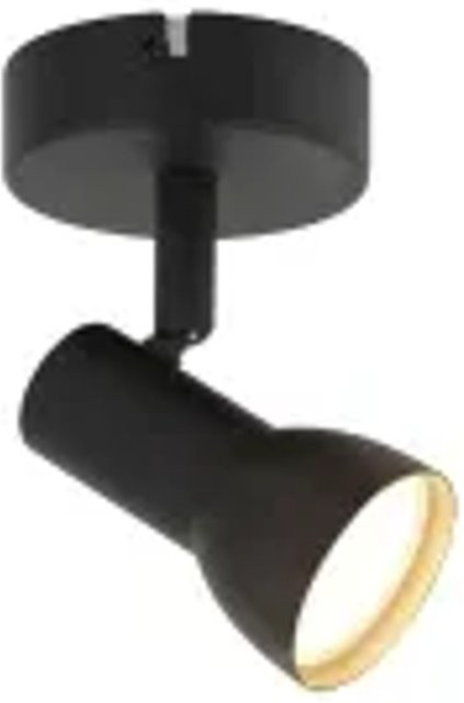 NETTLIFE Deckenleuchte aus Metall in Schwarz, moderne LED-Zylinderleuchte mit GU10-Fassung und verstellbarer Höhe - Bild 1