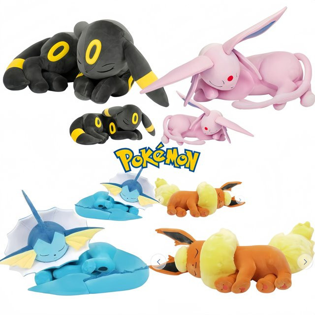 Aoger Pokémon Eevee Evoli Schlaf-Plüschtier, Stofftier-Puppe - Bild 1