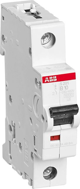 ABB Einbauautomat MCB 1-polig 10 A in Weiß - Bild 1