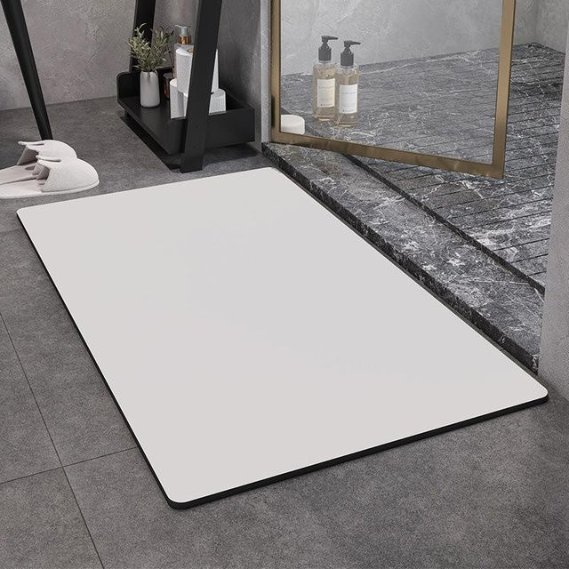 Yiran Furniture Kieselgurmatte für das Badezimmer, schnelltrocknend und rutschfest, rechteckig, Breite: 40 cm, Tiefe: 60 cm - Bild 1