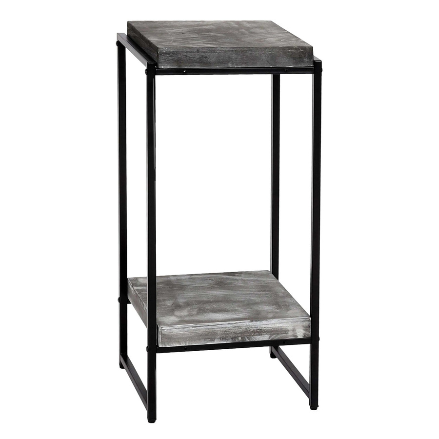 Blumentisch MCW-K71 Beistelltisch und Pflanzregal aus MDF und Metall in Dunkelgrau, Höhe: 82 cm - Bild 2
