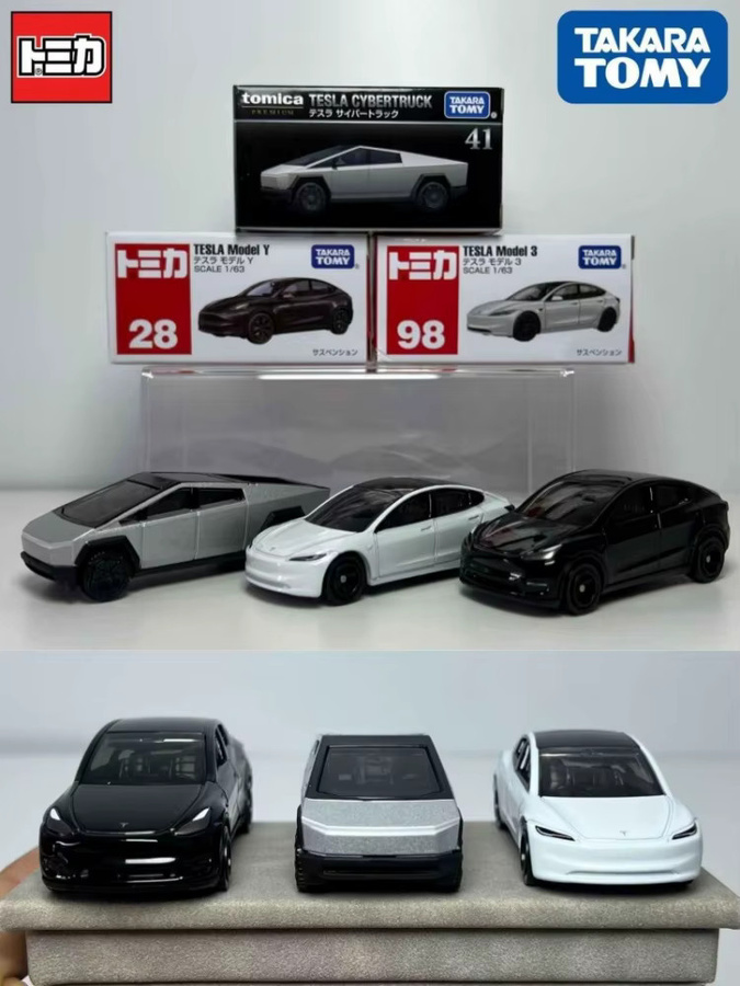 TAKARA TOMY Tesla Tomica Premium Cybertruck Model Y, Modellauto, 1:63 - Bild 4