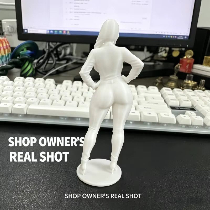 CELEBON Minimalistische Weibliche Skulptur in Weiß, 3D-gedruckte Dekofigur für dein Zuhause und den Schreibtisch - Bild 6